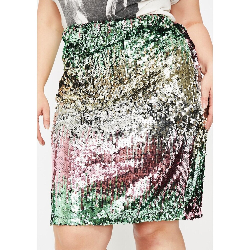 B Skies are Blue Sequin Skirt Plus Size 2X New